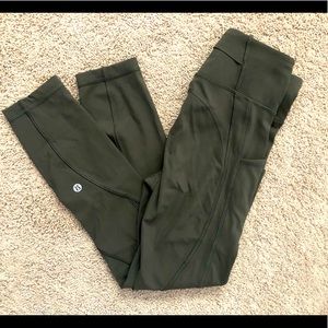 Lululemon Time to Sweat HR Leggings Dark Olive